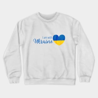 I am with Ukraine, design with map of Ukraine and heart Crewneck Sweatshirt